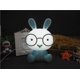thumbnail image 2 of Lámpara de mesa LED de conejo para decoración de habitación infantil, luz nocturna, tres velocidades ajustables, adorable conejo de dibujos animados, protección ocular táctil (1 paquete, azul), 2 of 3