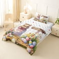 thumbnail image 2 of Erosebridal Colorful Easter Eggs Kids Twin Comforter Sets,Rustic Farm Animal Bunny Multicolor Flowers Bedding Set For Girls Reversible 2 Pieces, 2 of 7