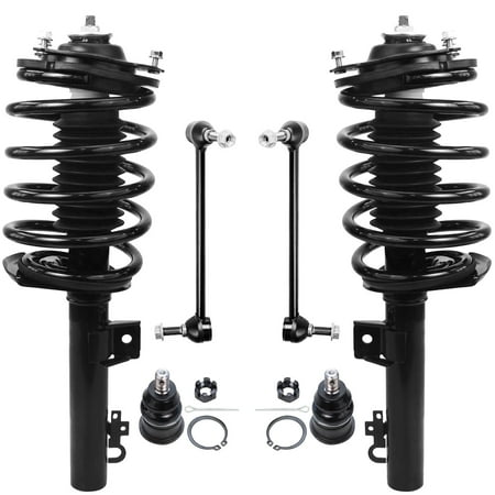 Detroit Axle - Front 6pc Struts Kit for 96-07 Ford Taurus, 1996-2005 Mercury Sable, 2 Struts w/Coil Spring 2 Sway Bars 2 Lower Ball Joints 1997 1998 1999 2000 2001 2002 2003 2004 Replacement