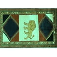 thumbnail image 1 of Ahgly Company Indoor Rectangle Animal Turquoise Blue Traditional Area Rugs, 5' x 7', 1 of 4