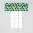 thumbnail image 2 of Ambesonne Leaves Window Valance, Foliage Pattern Doodle Style Illustration Composition of Nature, Curtain Valance for Kitchen Bedroom Decor with Rod Pocket, 54" X 18", Pale Green Fern Green, 2 of 3