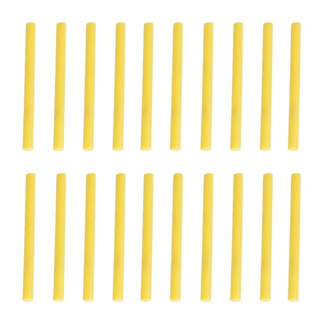 EeaseCA 20 Pcs Bâtons de Colle Chaude Colorés Bandes de Colle Chaude Tout Usage pour Bricolage Usage Quotidien (Jaune)