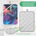 thumbnail image 6 of Yayeee Pot Holders Kitchen Heat Resistant with Pocket 7"x9.8" Cotton Oven Cooking Hot Pads, Space Astronaut, 6 of 7