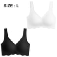 thumbnail image 2 of Los pechos grandes de las señoras muestran los pechos pequeños, sujetador de ropa interior sin costuras de látex fino, 2 of 6