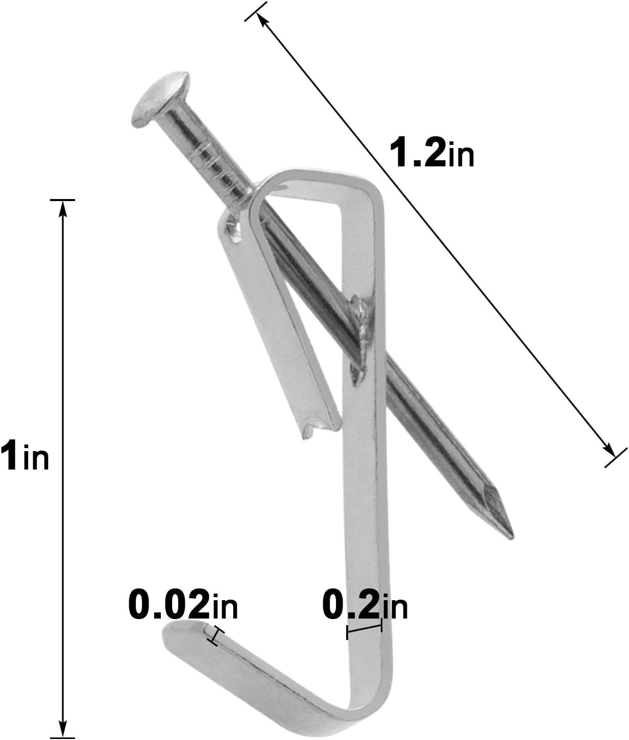 Picture Frame Hangers Hooks with Nails, Picture Hanging Hooks, Heavy Duty Plaster Wall Photo Mirror Hanging Kit