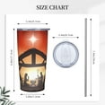 thumbnail image 2 of 20 oz Insulated Stainless Steel Tumbler Mug Christmas Christian nativity Cup with Lid and Straw Brush Water Bottle Coffee Travel Office Car for Cold and Hot Drinks, 2 of 6