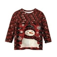 thumbnail image 4 of Girls Long Sleeve Crewneck Pullover Top with Festive Hanging Ornament Print for Holiday and Everyday Wear, 4 of 4