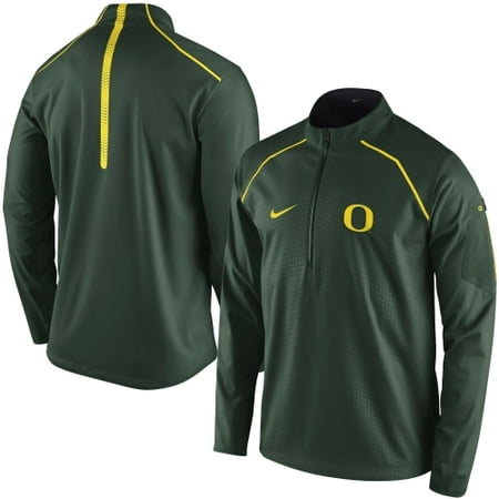 - Oregon Ducks Nike Coaches Sideline Alpha Fly Rush 1/4 Zip Performance Jacket - Green
