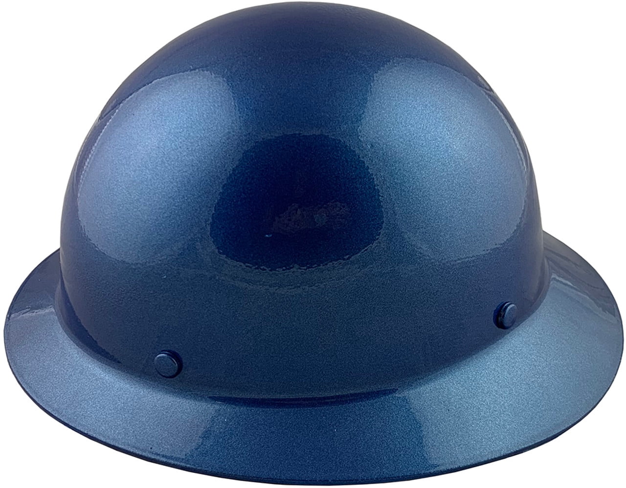 MSA Skullgard Full Brim Hard Hat with FasTrac III Ratchet Suspension - Metallic Blue