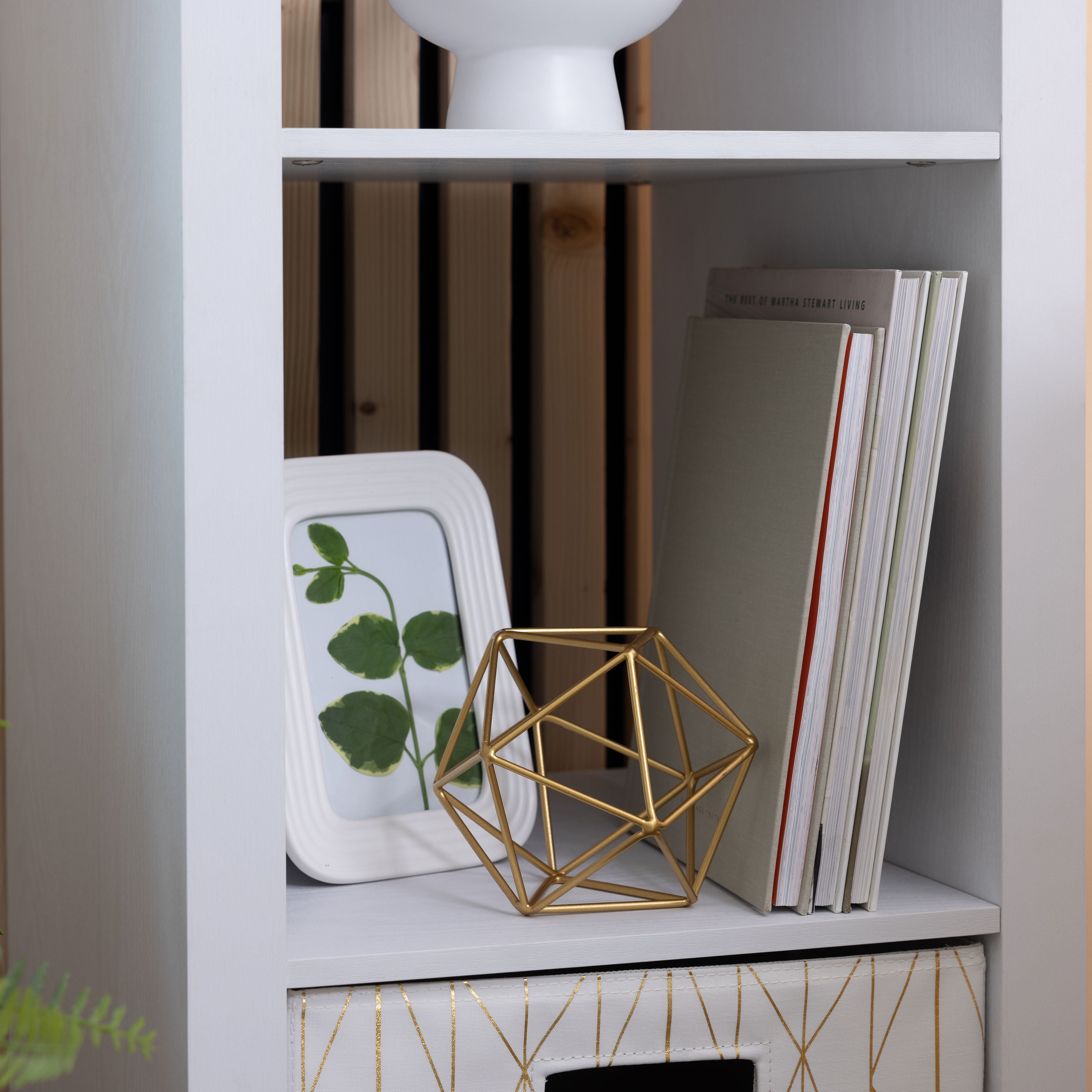 Better Homes & Gardens 5 Cube Vertical Storage Organizer, White Texture