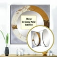 thumbnail image 3 of Designart "Yin and Yang in Gold and White II" Meditation Square Mirror For Wall Decor - Large Gold Square Mirror Printed Wall Decor - Traditional Square Living Room Mirror, 3 of 5