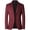 Burgundy, variant on Men's Casual Suit Jacket Long Sleeve Formal Office Summer Sport Coat Blazer Button Business Casual Grey Medium