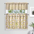 thumbnail image 2 of Kitchen Curtains 36 Inch Short - 3 Panel Set Banana Print, Rod Pocket Window Curtains 100% Polyester, Tropical Fruit Valance for Farmhouse, Cafe, Living Room, Bedroom, Easy Wash, 2 of 6