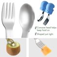 thumbnail image 4 of Short handle stainless steel tableware-Children's silicone auxiliary food spork, 4 of 5