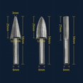 thumbnail image 2 of Ensemble de 6pcs en Acier Dur Fraises Rotatives Limer/gravure/broyeuses pour Outils Rotatifs, 2 of 5