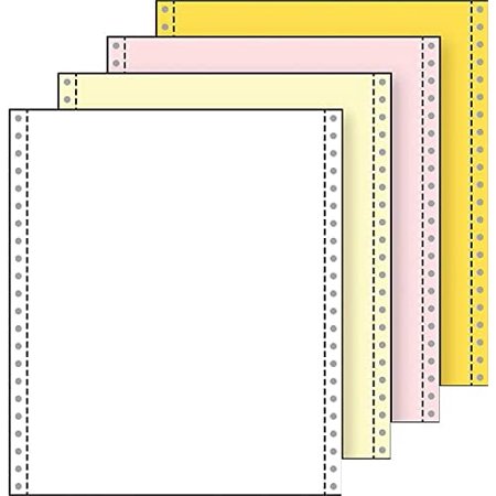 Printworks Professional 4 Part Blank Computer Paper, 9 1/2 x 11, White/Canary, 800 Sheets (02234)