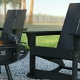thumbnail image 3 of Emma + Oliver Modern All-Weather Black Poly Resin Adirondack Rocking Chair for Indoor/Outdoor Use, 3 of 12