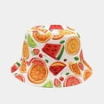 thumbnail image 2 of LinYooLi Womens Bucket Hat Fresh Fruit Pattern Reversible Men Fisherman Hat Teen Unisex Travel Sport Sun Protection Basin Hat, 2 of 8