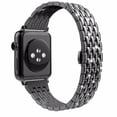 thumbnail image 1 of LEIXIUER Luxury Diamond Strap for Apple Watch Bands 45mm 44mm 40mm 38mm 41mm 42mm, Stainless Steel Bracelet iwatch band, for Apple Watch Series 7 45 mm &Series 6 SE 5 4 3 2 1, 1 of 6