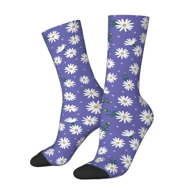 Balery Daisies Flowers Calcetas Largas con Estampado para Hombre y Mujer – Suaves y Transpirables, Talla Única (US 5-11)