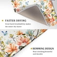 thumbnail image 3 of Hummingbird Flowers Dish Drying Mat 18x24 Inches,Watercolor Floral Butterflies Seasonal Absorbent Microfiber Drainer Rack Pads Protector for Countertop Coffee Bar, 3 of 6