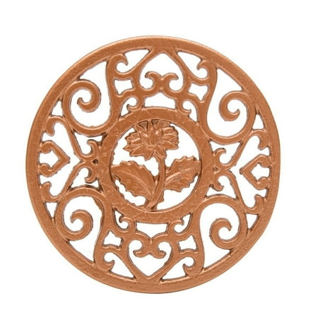 Cast Iron Teapot Trivet - THY COLLECTIBLES Golden Cast Iron Trivet Teapot Tetsubin Stand, Floral Pattern Design