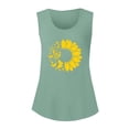 thumbnail image 2 of Tiqkatyck Women's 2025 Flowers Round Neck Sleeveless Shirts Casual Loose Vest Tank Tops Loose Fit T Shirt Trendy Summer Tops for Women 2025 Mint Green M, 2 of 7