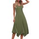 thumbnail image 5 of Pantalones Cortos para Vestidos Bajos Mujeres sin Mangas Cuello Redondo Cordón Ruffle A-Line Mini Vestido Poliéster, Vestido Casual para Citas Y Fiesta, 5 of 8
