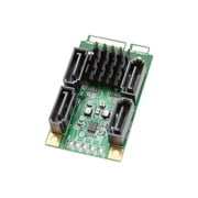 SYBA SI-MPE40125 4 Port SATA III Mini PCI-e Expansion Card Marvel 9215 Chipset