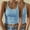 Light Blue, variant on Hvot&aat 2 Pack Women's Spaghetti Strap Ribbed Tank Tops Sleeveless Form Fitting Scoop Neck Basic Cami Shirts