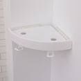 thumbnail image 3 of KAKOWELY corner shelf Kitchen Bathroom Wall Corner Shelf Strong Suction Triangle Storage Shelves Rack (White)12.99"X8.66"X1.77", 3 of 4