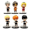 thumbnail image 1 of 6 Pieces Cute Anime Action Figure Set HaikyuCartoon Doll Statue Game Figure Model,Drawing Room Ornaments Collection PVC,A Gift for Boys and Girls Anime Fans, 1 of 5
