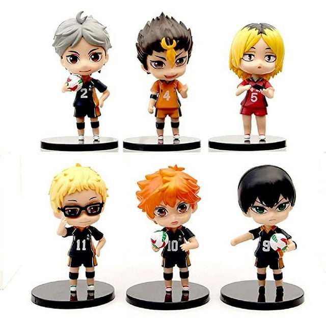 6 Pieces Cute anime action Figure Set Haikyu! Cartoon Doll Statue Game Figure Model,Drawing Room ornaments Collection PVC,a Gift for Boys and Girls anime Fans