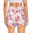 thumbnail image 4 of Goofa Rose Flowers Printed Women 2 in 1 Running Shorts,Quick Dry Athletic Workout Shorts,High Waisted Athletic Shorts with Liner Pockets-Large, 4 of 9