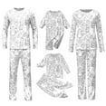 thumbnail image 5 of Gaexia Family Christmas Colorable Pjama Matching Sets DIY Hand Painted Sleepwear Xmas Cute Funny Colouring Pjs 2 Piece Sets, 5 of 6