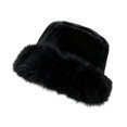 thumbnail image 2 of Sombrero de pescador de invierno, elegante, moderno y grueso, ideal para fiestas y patinaje. Negro, 2 of 9