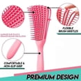 thumbnail image 4 of Cepillo desenredante para cabello rizado y natural con cerdas ajustables y mango ergonómico para mayor comodidad. Color negro., 4 of 5