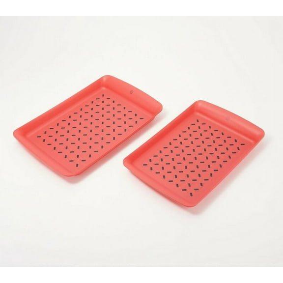 Open Box Henning Lee 2-Pc Medium & Large Rectangle Non-Slip Serving Trays