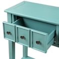 thumbnail image 6 of Buffet Cabinet Sideboard Console Table for Entryway, Kitchen Storage Cabinet with 4 Drawers, Bottom Shelf, Home Furniture Console Table, Upgrade Solid Wood Frame & Legs,60"x11"x34", Blue, Q7103, 6 of 12