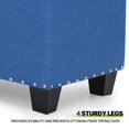 thumbnail image 6 of OSM 42 Inch Long Storage Ottoman Bench, Linen Foot Stool Upholstered Foam Padded Rectangular Fabric Tufted Bench Footrest for Living Room Bedroom Entryway with 660 Lbs Capacity, Navy Blue, 6 of 9