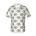 thumbnail image 2 of Goofa Indian Elephant Hawaiian Shirt for Men, Unisex Summer Beach Casual Short Sleeve Button Down Shirts,Aloha Tropical Floral print shirt-Large, 2 of 9