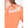 thumbnail image 4 of Blusa con trasparencias y bordado Roman Fashion /Tallas Extras, 8039 (Naranja) naranja 40, 4 of 6