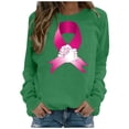 thumbnail image 2 of Jsaierl Chandails en Molleton Cancer du Sein Femmes Sensibilisation au Cancer Hauts T-Shirts Graphiques Léopard Manches Longues Col Rond Pull Cadeaux Inspirants pour Survivante du Cancer, 2 of 5