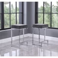 thumbnail image 2 of Dorrington Modern Velvet Backless Counter Height Stool in Gray/Silver (Set of 2), 2 of 2