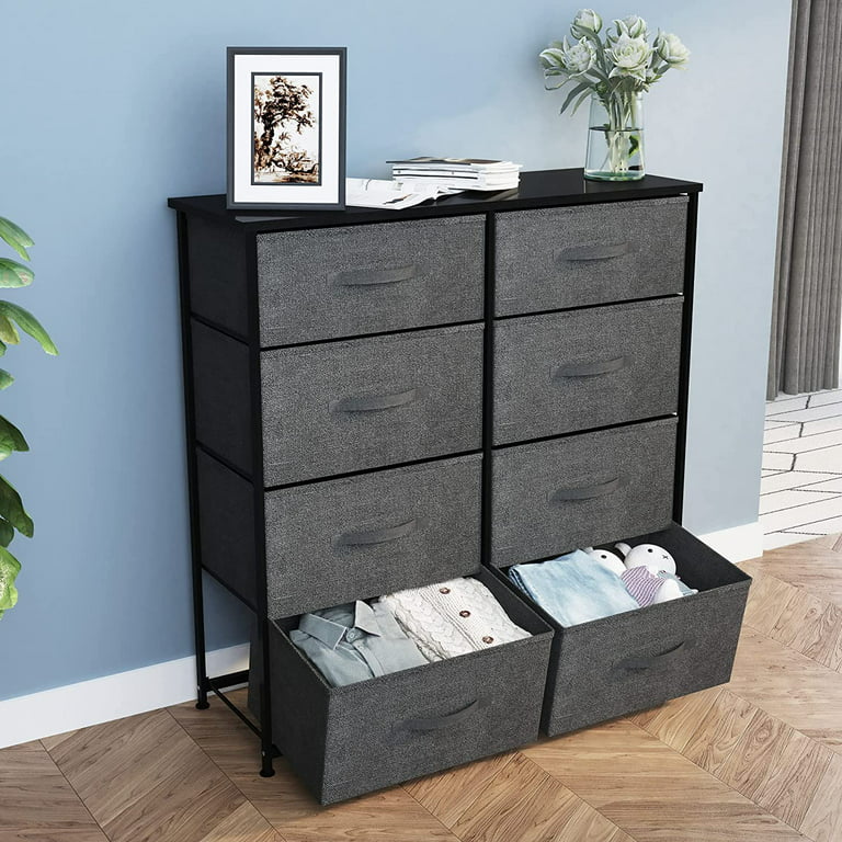 YITAHOME Fabric Dresser with 7 Drawers - Storage Tower with Large Capacity,  Organizer Unit for Bedroom, Living Room & Closets - Sturdy Steel Frame