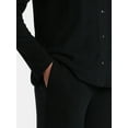 thumbnail image 3 of Lissome Women’s Soft Double Brushed Waffle Knit Notch Collar Long Sleeve Pajama Set , Sizes S-3X, 3 of 4