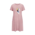 thumbnail image 5 of Sakmal Womens Nightgown Pink Comfy Short Sleep Dress Short Sleeve Butterfly Print Nightgowns for Women, 5 of 5