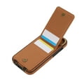 thumbnail image 2 of Wallet Back Case for iPhone 15 with Wrist Strap, Stylish Magnetic Card Holder Finger Ring Kickstand PU Leather Lanyard Shockproof Slim Phone Case Cover for iPhone 15, Brown, 2 of 7