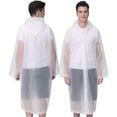 thumbnail image 4 of Ponchos de lluvia para adultos reutilizables, 2 piezas impermeables de emergencia para mujeres y hombres con capucha y chaqueta con cordón, 4 of 5