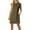 Army Green, variant on Under $15 Steals!Summer Fashion Plus Size Dresses for Women 2025 Elegant Classy Solid Color Short-sleeved V-neck Casual